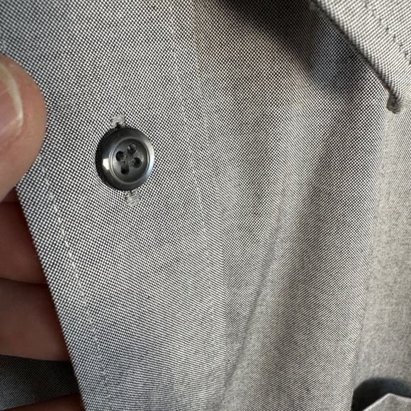 Joseph & Feiss Mens Non-Iron Silver-Gray Classic Fit Long Sleeve Button Shirt 17 - Picture 4 of 13